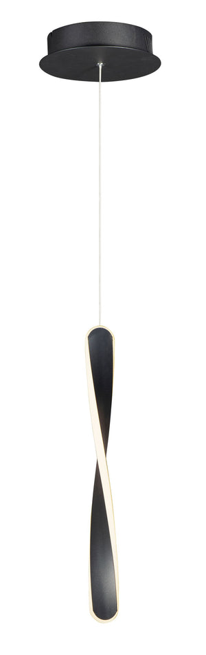 Pirouette 8' Single Light Mini-Pendant in Black