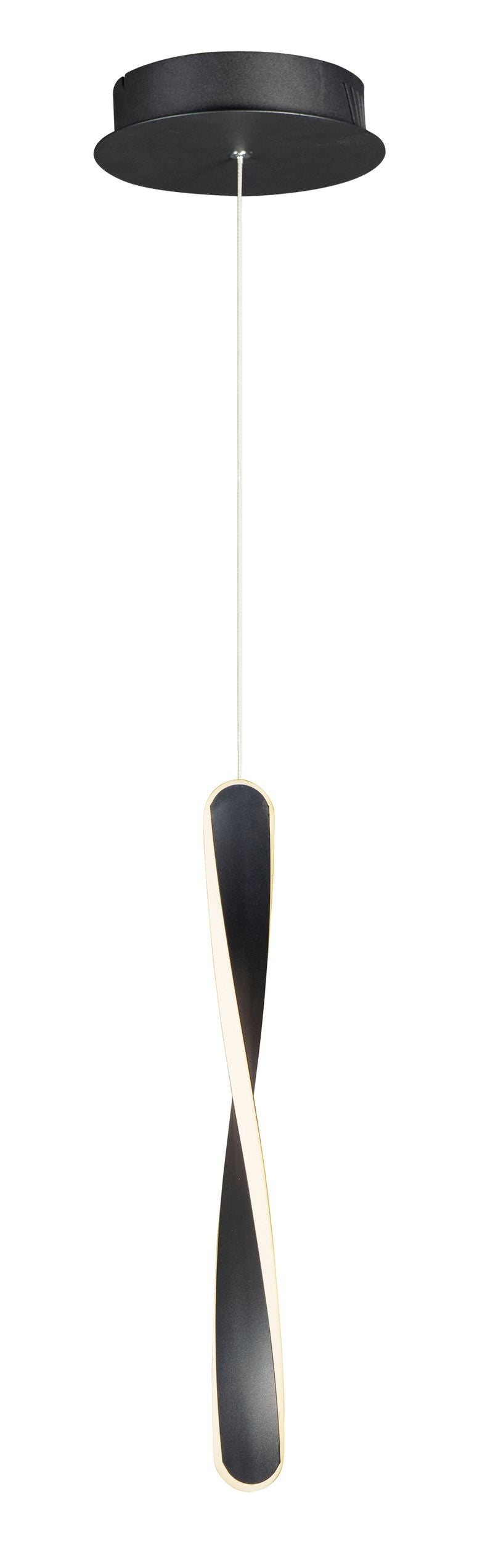 Pirouette 8' Single Light Mini-Pendant in Black
