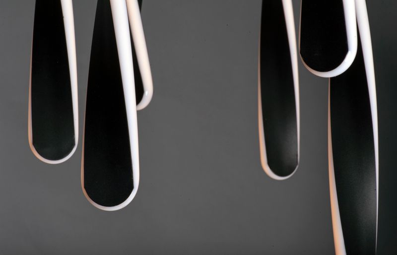 Pirouette 16' 5 Light Multi-Light Pendant in Black