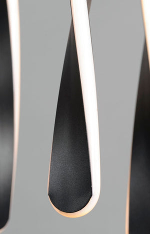 Pirouette 24' 10 Light Multi-Light Pendant in Black