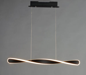 Pirouette 3.25' Single Light Linear Pendant in Black