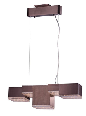 Pizzazz 8' 5 Light Multi-Light Pendant in Coffee