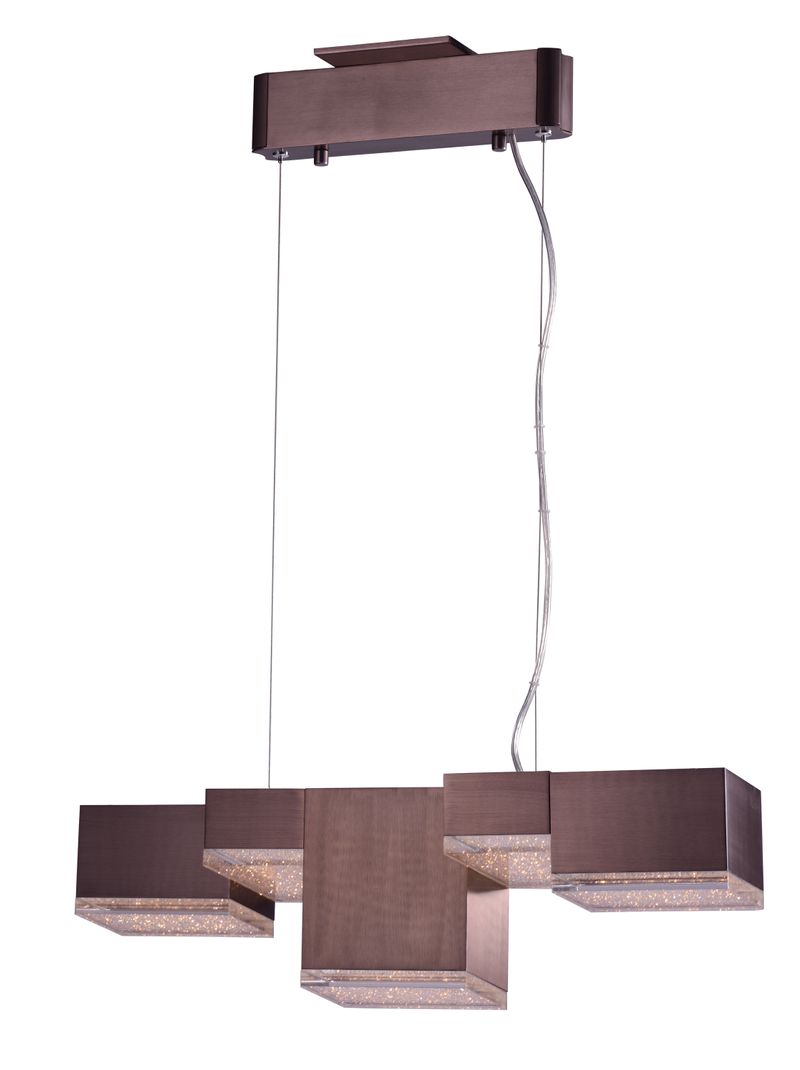 Pizzazz 8' 5 Light Multi-Light Pendant in Coffee