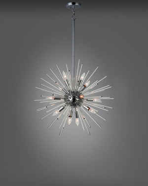 Polaris 25' 12 Light Chandelier in Polished Chrome