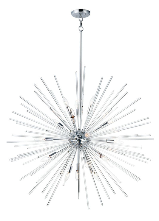 Polaris 40" 16 Light Chandelier in Polished Chrome