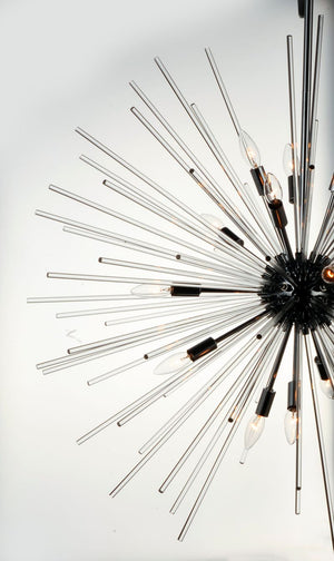 Polaris 40' 16 Light Chandelier in Polished Chrome