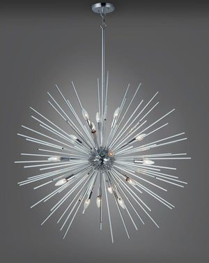 Polaris 40' 16 Light Chandelier in Polished Chrome