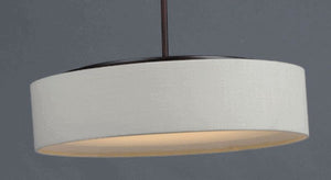 Prime 16' 3 Light Single Pendant in Oil Rubbed Bronze with Linen Shade