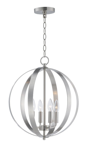 Provident 16' 4 Light Single Pendant in Satin Nickel