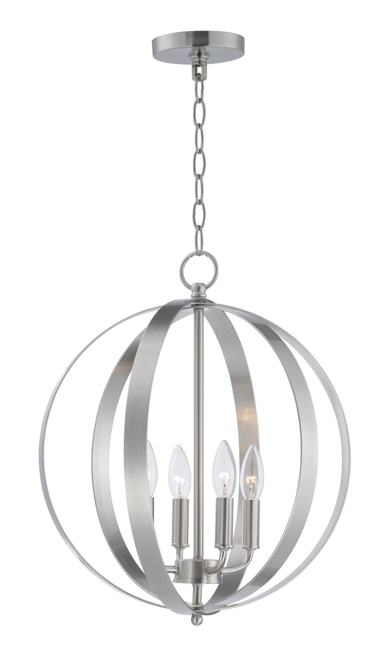 Provident 16' 4 Light Single Pendant in Satin Nickel
