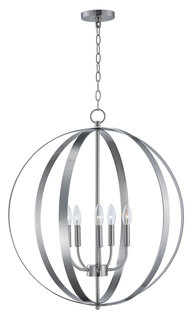 Provident 24' 5 Light Single Pendant in Satin Nickel