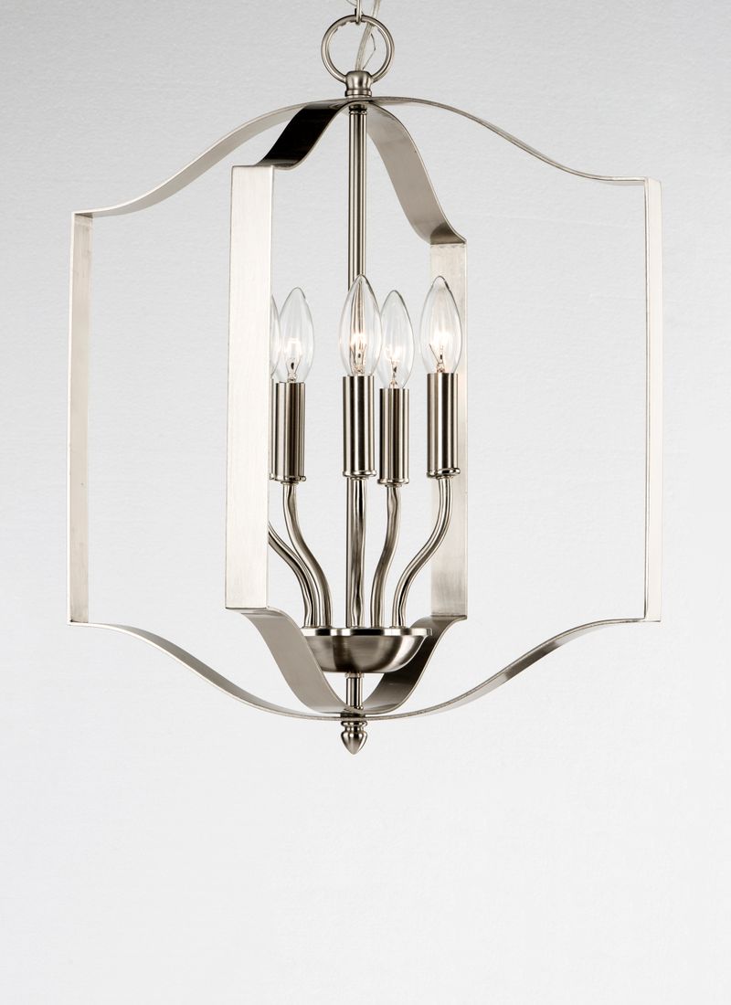 Provident 18' 5 Light Single Pendant in Satin Nickel