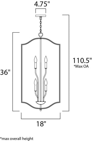 Provident 18' 6 Light Single Pendant in Oil Rubbed Bronze