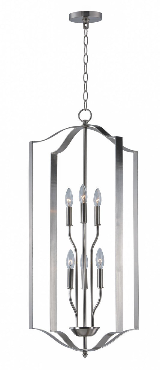 Provident 18" 6 Light Single Pendant in Satin Nickel