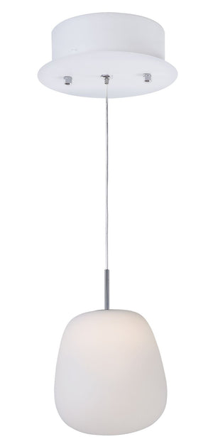 Puffs 7.5' Single Light Pendant in White