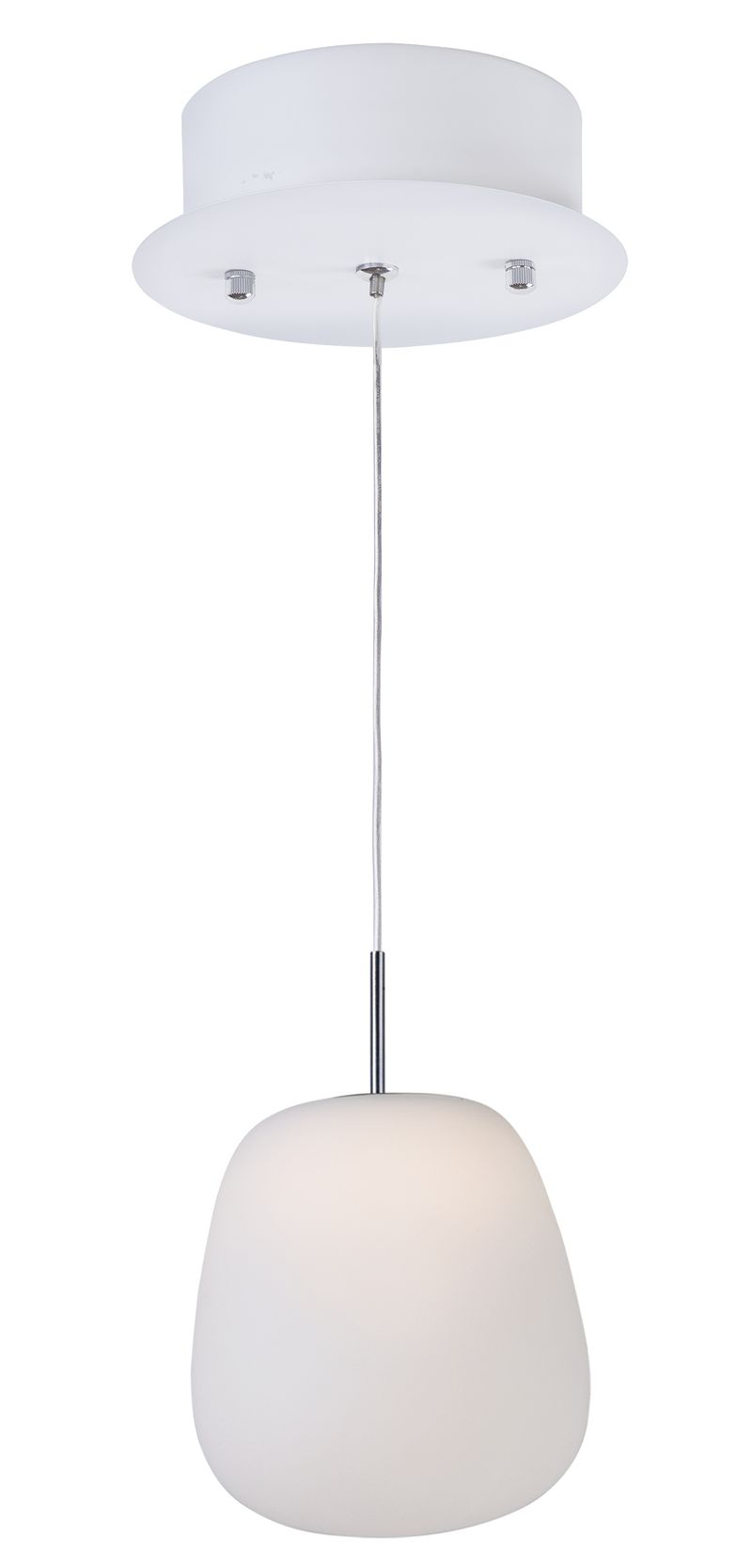 Puffs 7.5' Single Light Pendant in White