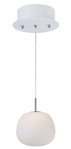 Puffs 6' Single Light Pendant in White
