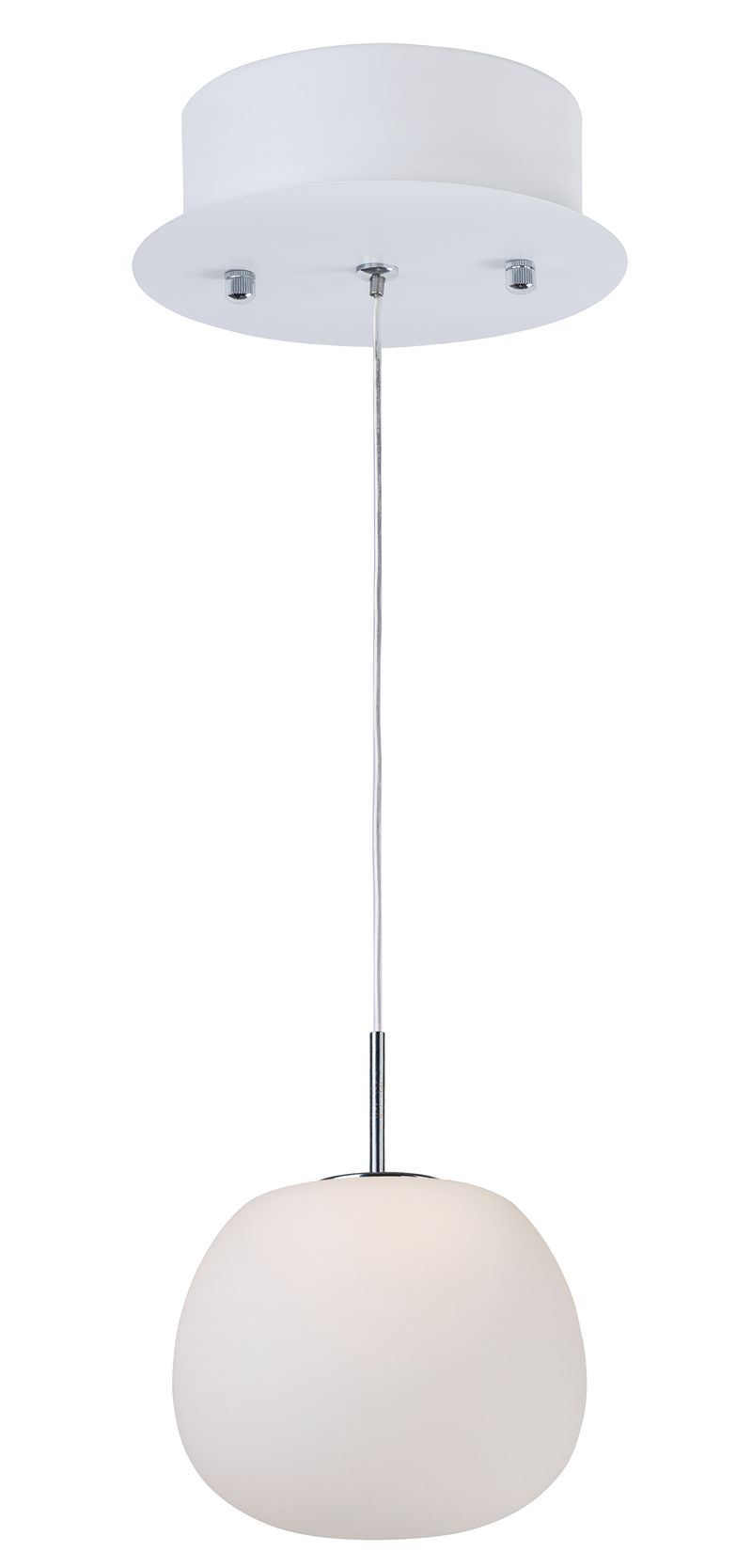Puffs 6' Single Light Pendant in White