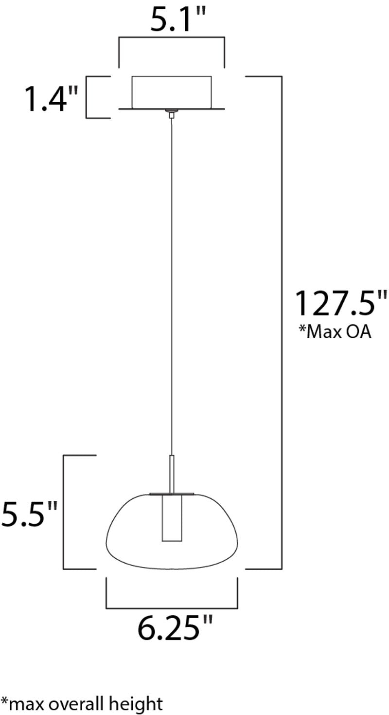 Puffs 5.5' Single Light Pendant in White