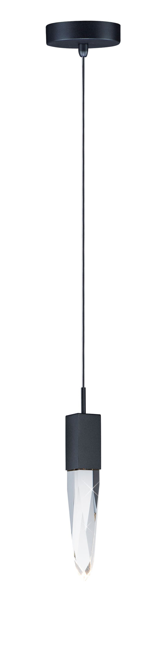 Quartz 17.25" Single Light Mini-Pendant in Black