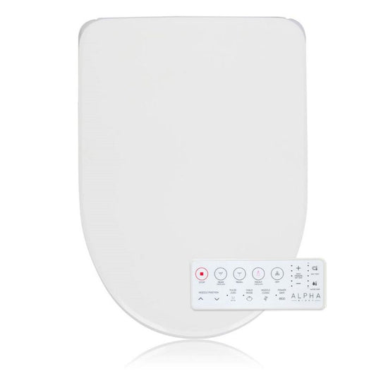 Alpha GXR Wave Elongated Bidet Seat in White
