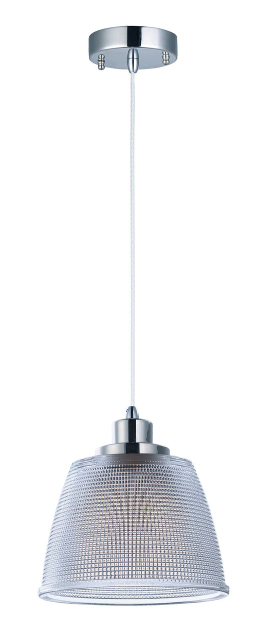 Retro 6.5" Single Light Pendant in Polished Nickel