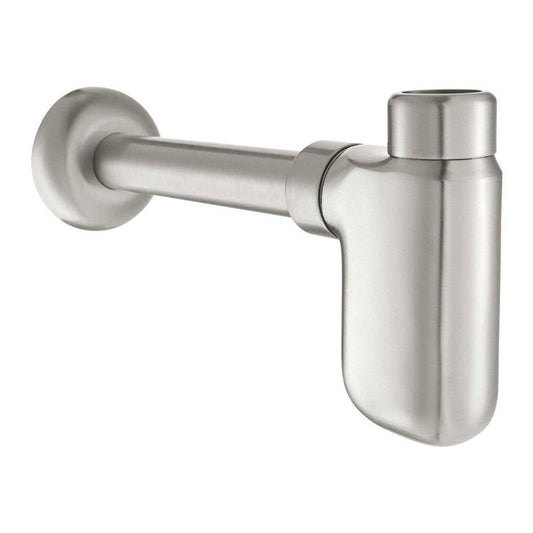 Brass P-Trap in Brushed Nickel