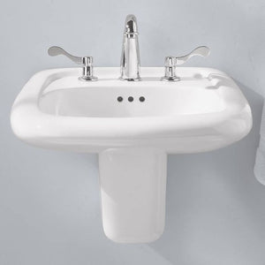 Murro 17.75' Vitreous China Wall Mount Bathroom Sink in White