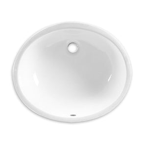 Ovalyn 16.25' Vitreous China Undermount Bathroom Sink in Bone