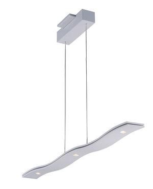 Roller 37' Single Light Linear Pendant in Matte White