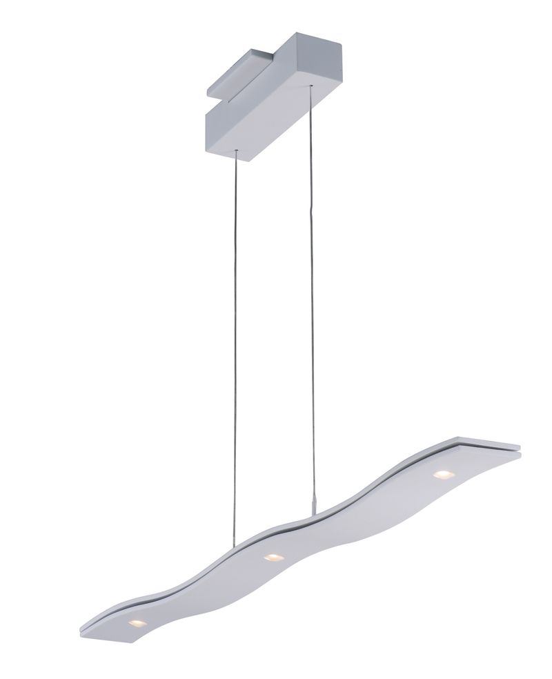 Roller 37' Single Light Linear Pendant in Matte White