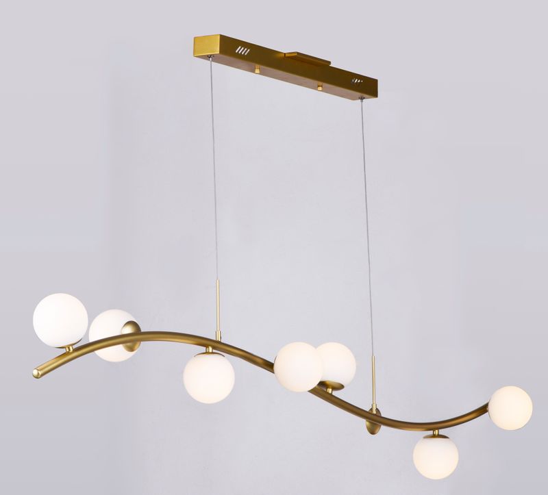 Rover 9.5' 8 Light Linear Pendant in Metallic Gold
