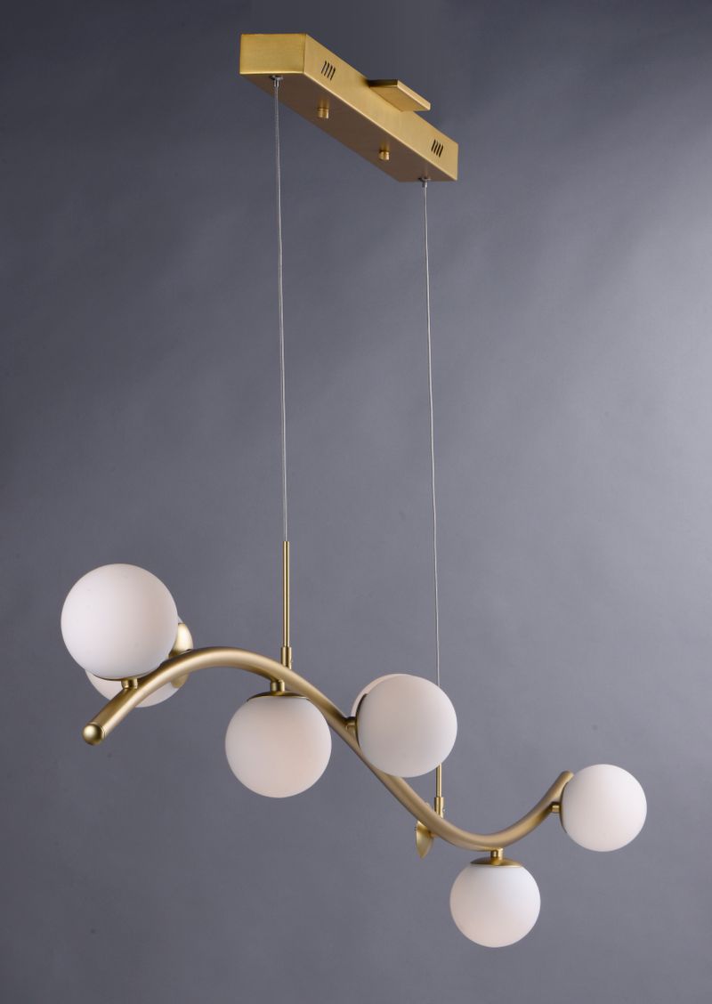 Rover 9.5' 8 Light Linear Pendant in Metallic Gold