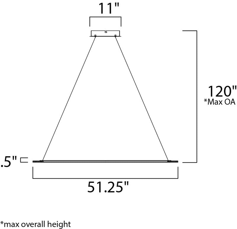 Saturn II 51.25' Single Light Entry Foyer Pendant in Matte Silver