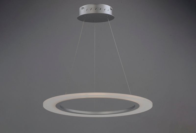 Saturn II 23.75' Single Light Entry Foyer Pendant in Matte Silver