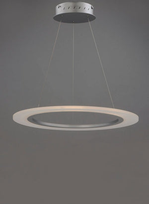 Saturn II 23.75' Single Light Entry Foyer Pendant in Matte Silver