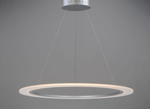 Saturn II 31.5' Single Light Entry Foyer Pendant in Matte Silver