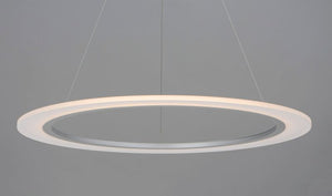 Saturn II 31.5' Single Light Entry Foyer Pendant in Matte Silver
