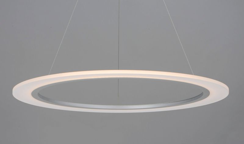 Saturn II 31.5' Single Light Entry Foyer Pendant in Matte Silver