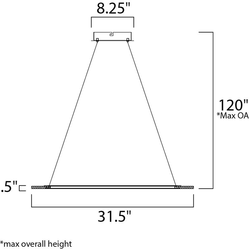 Saturn II 31.5' Single Light Entry Foyer Pendant in Matte Silver