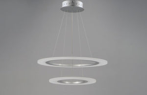 Saturn II 23.75' 2 Light Multi-Light Pendant in Matte Silver