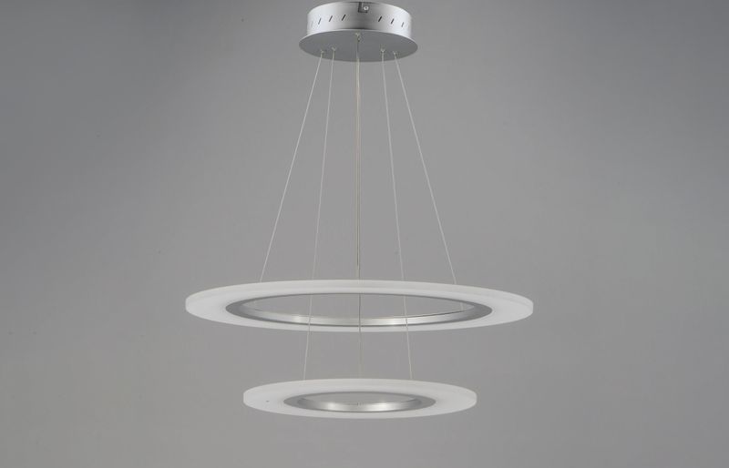 Saturn II 23.75' 2 Light Multi-Light Pendant in Matte Silver
