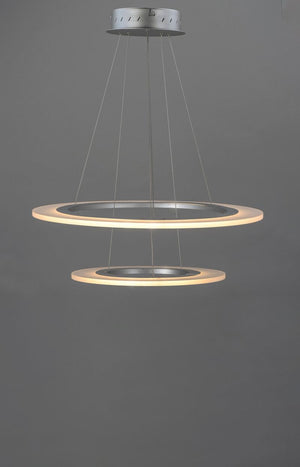 Saturn II 23.75' 2 Light Multi-Light Pendant in Matte Silver