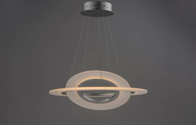 Saturn II 23.75' 2 Light Multi-Light Pendant in Matte Silver