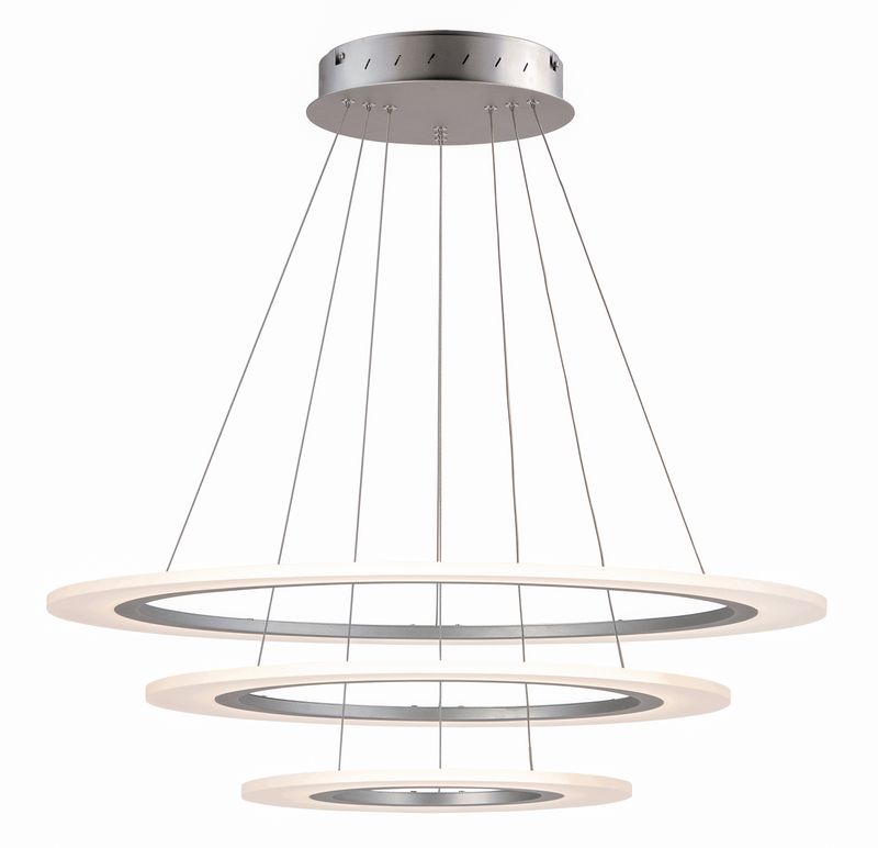 Saturn II 31.5' 3 Light Multi-Light Pendant in Matte Silver