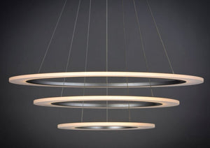 Saturn II 31.5' 3 Light Multi-Light Pendant in Matte Silver