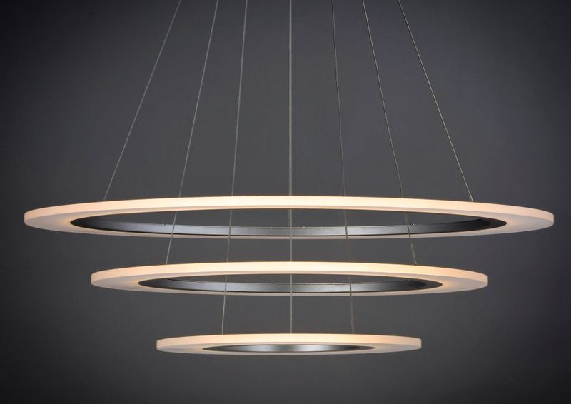 Saturn II 31.5' 3 Light Multi-Light Pendant in Matte Silver