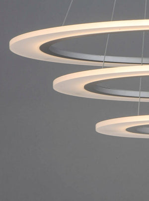 Saturn II 31.5' 3 Light Multi-Light Pendant in Matte Silver