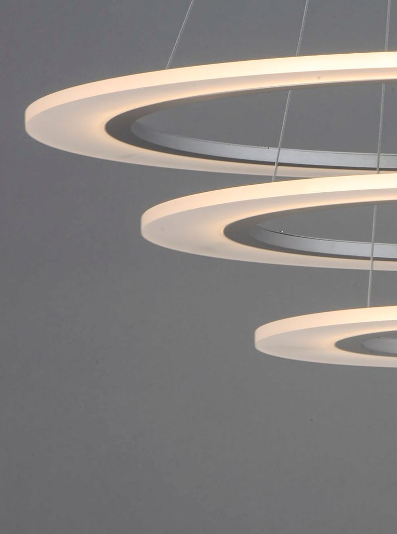 Saturn II 31.5' 3 Light Multi-Light Pendant in Matte Silver