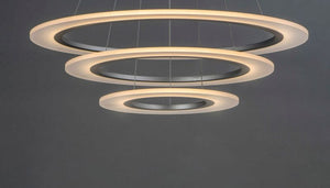 Saturn II 31.5' 3 Light Multi-Light Pendant in Matte Silver